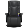 Reclining massage armchair with footrest in black synthetic leather by , Armchairs - Ref: Foro24-356517, Price: 267,99 €, Dis...