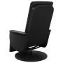 Reclining massage armchair with footrest in black synthetic leather by , Armchairs - Ref: Foro24-356517, Price: 267,99 €, Dis...