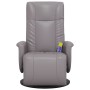 Reclining massage armchair with footrest in gray synthetic leather by , Armchairs - Ref: Foro24-356515, Price: 241,99 €, Disc...