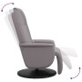 Reclining massage armchair with footrest in gray synthetic leather by , Armchairs - Ref: Foro24-356515, Price: 241,99 €, Disc...