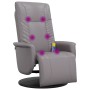 Relax-Massagesessel mit Fußstütze Kunstleder grau von , Sessel - Ref: Foro24-356515, Preis: 246,88 €, Rabatt: %