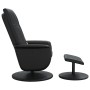 Sillón reclinable masaje con reposapiés cuero sintético negro de , Sillones - Ref: Foro24-356520, Precio: 137,26 €, Descuento: %