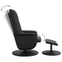 Reclining massage armchair with footrest in black synthetic leather by , Armchairs - Ref: Foro24-356520, Price: 137,26 €, Dis...