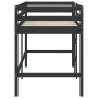 Children's loft bed ladder solid black pine wood 90x190 cm by , Beds and slatted bases - Ref: Foro24-835894, Price: 151,12 €,...