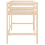 Cama alta de niños con escalera madera maciza pino 90x200 cm de , Camas y somieres - Ref: Foro24-835889, Precio: 129,89 €, De...