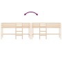 Cama alta de niños con escalera madera maciza pino 90x200 cm de , Camas y somieres - Ref: Foro24-835889, Precio: 129,89 €, De...