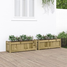 Outdoor planters 2 units made of impregnated pine wood by , Pots and planters - Ref: Foro24-837458, Price: 79,99 €, Discount: %