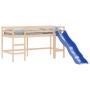 Cama alta para niños con tobogán madera maciza pino 90x200 cm de , Camas y somieres - Ref: Foro24-835907, Precio: 249,55 €, D...