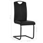 V wave dining chairs 4 units black synthetic leather by vidaXL, dining chairs - Ref: Foro24-246194, Price: 254,04 €, Discount: %