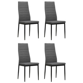 Sillas de comedor 4 unidades tela gris claro de vidaXL, Sillas de comedor - Ref: Foro24-246182, Precio: 147,99 €, Descuento: %