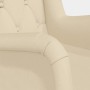 Armchair with rocking legs, solid rubber wood and cream fabric by , Armchairs - Ref: Foro24-329414, Price: 216,44 €, Discount: %