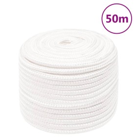 Intense white polypropylene boat rope 12 mm 50 m by , Ropes and metal cords - Ref: Foro24-152565, Price: 31,45 €, Discount: %