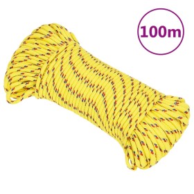 Yellow polypropylene boat rope 5 mm 100 m by , Ropes and metal cords - Ref: Foro24-152599, Price: 16,99 €, Discount: %