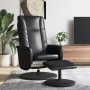 Sillón reclinable con reposapiés cuero sintético negro de , Sillones - Ref: Foro24-356512, Precio: 141,57 €, Descuento: %