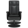 Sillón reclinable con reposapiés cuero sintético negro de , Sillones - Ref: Foro24-356512, Precio: 141,57 €, Descuento: %