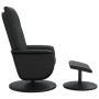 Sillón reclinable con reposapiés cuero sintético negro de , Sillones - Ref: Foro24-356512, Precio: 141,57 €, Descuento: %