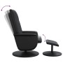 Sillón reclinable con reposapiés cuero sintético negro de , Sillones - Ref: Foro24-356512, Precio: 141,57 €, Descuento: %