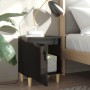 Nightstands 2 pcs glossy black wood legs 40x30x50 cm by vidaXL, Nightstands - Ref: Foro24-805830, Price: 71,40 €, Discount: %