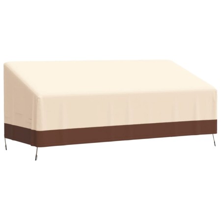 Oxford 600D beige 3-seater bench cover 204x86x48/73 cm by , Garden furniture covers - Ref: Foro24-359662, Price: 41,01 €, Dis...