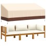 Oxford 600D beige 3-seater bench cover 204x86x48/73 cm by , Garden furniture covers - Ref: Foro24-359662, Price: 41,01 €, Dis...