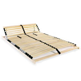 Slatted bed base with 28 slats 7 regions 140x200 cm by vidaXL, Beds and slatted bases - Ref: Foro24-246454, Price: 114,30 €, ...