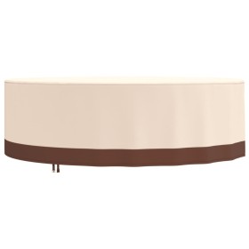 Round garden furniture cover Oxford 600D beige Ø 279x71 cm by , Garden furniture covers - Ref: Foro24-359655, Price: 71,99 €,...