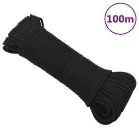 Intense black polypropylene boat rope 5 mm 100 m by , Ropes and metal cords - Ref: Foro24-152493, Price: 17,81 €, Discount: %