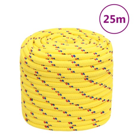 Yellow polypropylene boat rope 16 mm 25 m by , Ropes and metal cords - Ref: Foro24-152625, Price: 27,06 €, Discount: %