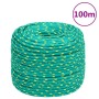 Green polypropylene boat rope 8 mm 100 m by , Ropes and metal cords - Ref: Foro24-152715, Price: 32,16 €, Discount: %