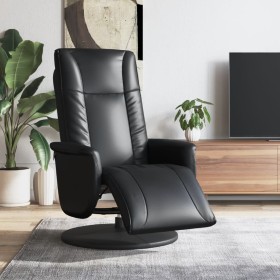 Sillón reclinable con reposapiés cuero sintético negro de , Sillones - Ref: Foro24-356509, Precio: 218,99 €, Descuento: %