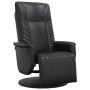 Sillón reclinable con reposapiés cuero sintético negro de , Sillones - Ref: Foro24-356509, Precio: 218,36 €, Descuento: %