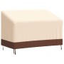 Cubierta de banco de 2 plazas Oxford 600D beige 132x71x56/81 cm de , Fundas para muebles de jardín - Ref: Foro24-359664, Prec...