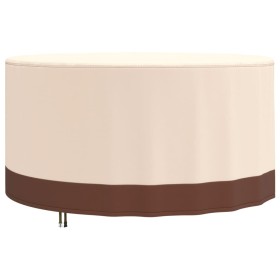 Cubierta muebles jardín redonda Oxford 600D beige Ø 157x71 cm de , Fundas para muebles de jardín - Ref: Foro24-359651, Precio...