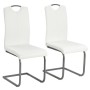 Cantilever dining chairs 2 units white synthetic leather by vidaXL, dining chairs - Ref: Foro24-246195, Price: 139,99 €, Disc...