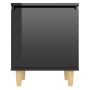 Nightstands 2 pcs glossy black wood legs 40x30x50 cm by vidaXL, Nightstands - Ref: Foro24-805830, Price: 71,40 €, Discount: %