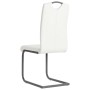 Cantilever dining chairs 2 units white synthetic leather by vidaXL, dining chairs - Ref: Foro24-246195, Price: 139,99 €, Disc...