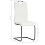 Cantilever dining chairs 2 units white synthetic leather by vidaXL, dining chairs - Ref: Foro24-246195, Price: 139,99 €, Disc...