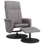 Sillón reclinable con reposapiés cuero sintético gris de , Sillones - Ref: Foro24-356511, Precio: 144,93 €, Descuento: %