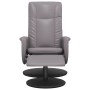 Sillón reclinable con reposapiés cuero sintético gris de , Sillones - Ref: Foro24-356511, Precio: 144,93 €, Descuento: %