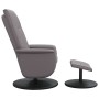 Sillón reclinable con reposapiés cuero sintético gris de , Sillones - Ref: Foro24-356511, Precio: 144,93 €, Descuento: %