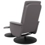 Sillón reclinable con reposapiés cuero sintético gris de , Sillones - Ref: Foro24-356511, Precio: 144,93 €, Descuento: %