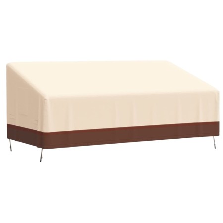 Oxford 600D beige 3-seater bench cover 198x97x48/74 cm by , Garden furniture covers - Ref: Foro24-359661, Price: 46,49 €, Dis...