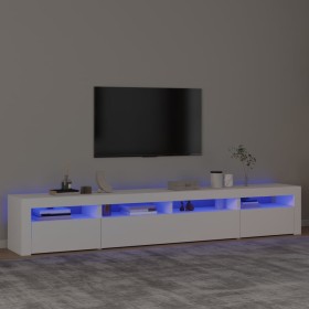 TV stand with white LED lights 240x35x40 cm by , TV Furniture - Ref: Foro24-3152722, Price: 170,99 €, Discount: %