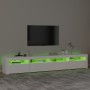 TV stand with white LED lights 240x35x40 cm by , TV Furniture - Ref: Foro24-3152722, Price: 163,14 €, Discount: %