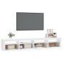 Mueble de TV con luces LED blanco 240x35x40 cm de , Muebles TV - Ref: Foro24-3152722, Precio: 163,14 €, Descuento: %