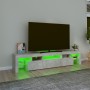 TV stand with LED lights in concrete gray, 200x36.5x40 cm by , TV Furniture - Ref: Foro24-3152813, Price: 136,75 €, Discount: %