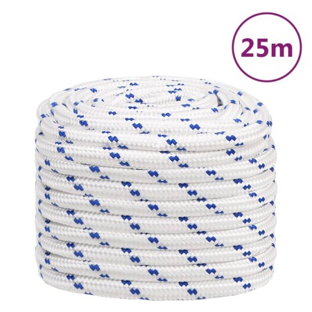 White polypropylene boat rope 20 mm 25 m by , Ropes and metal cords - Ref: Foro24-152314, Price: 42,91 €, Discount: %