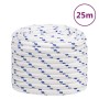 White polypropylene boat rope 20 mm 25 m by , Ropes and metal cords - Ref: Foro24-152314, Price: 42,91 €, Discount: %