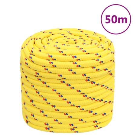 Yellow polypropylene boat rope 16 mm 50 m by , Ropes and metal cords - Ref: Foro24-152626, Price: 49,39 €, Discount: %