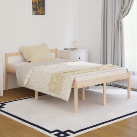 Bett für Senioren aus massivem Kiefernholz 120x190 cm von , Betten und Lattenroste - Ref: Foro24-810584, Preis: 104,79 €, Rab...